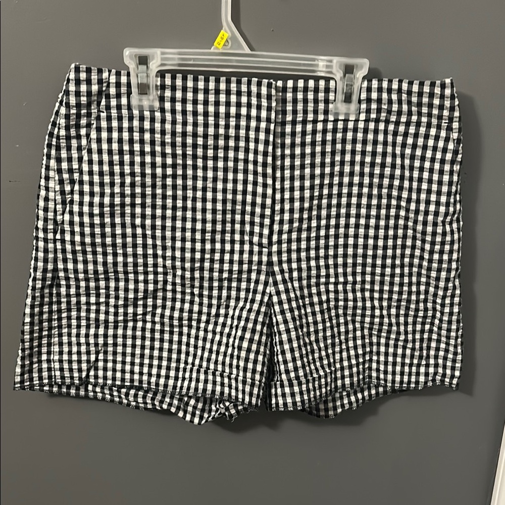 Black and White Checkered Women's Shorts